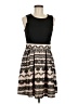 Elle Graphic Black Cocktail Dress Size 8 - photo 1