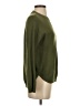 Leani Solid Green Pullover Sweater Size S - photo 4