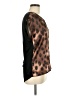 B'leev Animal Print Brown Short Sleeve Blouse Size M - photo 4