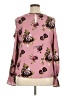 Takara 100% Polyester Floral Pink Long Sleeve Blouse Size XL - photo 2