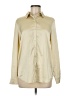 J. McLaughlin Metallic Ivory Long Sleeve Blouse Size M - photo 1