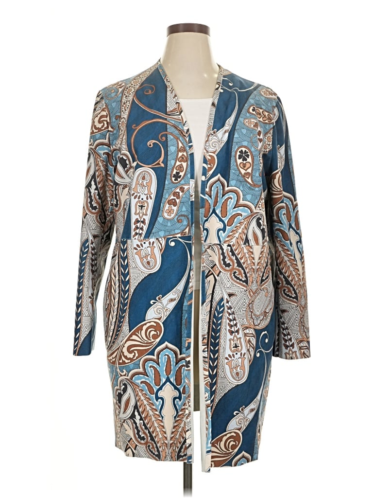 Pre-owned Chico's Blazer Jacket In Blue