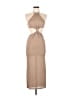Unbranded 100% Polyester Tan Cocktail Dress Size M - photo 1