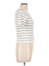 Happily Grey 100% Polyester Stripes Ivory Short Sleeve Turtleneck Size L - photo 4