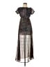 Lulus 100% Polyester Print Black Brown Cocktail Dress Size S - photo 1
