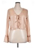 Forever 21 Contemporary 100% Polyester Tan Long Sleeve Blouse Size XL - photo 1