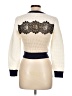 Self-Portrait 100% Cotton Ivory Blue Turtleneck Sweater Size L - photo 2