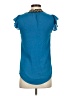 HD in Paris 100% Polyester Blue Short Sleeve Top Size 0 - photo 2