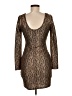 Haute Monde Brown Gold Cocktail Dress Size M - photo 2