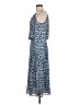 MICHAEL Michael Kors 100% Polyester Print Blue Casual Dress Size M - photo 5