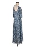 MICHAEL Michael Kors 100% Polyester Print Blue Casual Dress Size M - photo 4