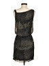Theory 100% Silk Chevron-herringbone Gray Cocktail Dress Size 0 - photo 2