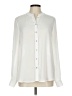 Dex 100% Polyester Solid Ivory Long Sleeve Blouse Size L - photo 1