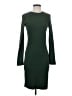 H&M Solid Green Casual Dress Size S - photo 1