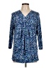 Daisy Fuentes Animal Print Blue 3/4 Sleeve Blouse Size 10 (estimated) - photo 1