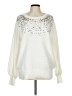 Crown & Ivy Stars Ivory White Pullover Sweater Size L (estimated) - photo 1