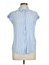 Byron Bay 100% Rayon Stripes Blue Sleeveless Button-Down Shirt Size L - photo 1