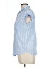 Byron Bay 100% Rayon Stripes Blue Sleeveless Button-Down Shirt Size L - photo 5