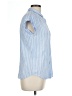 Byron Bay 100% Rayon Stripes Blue Sleeveless Button-Down Shirt Size L - photo 4