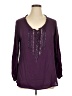 Nurture Purple 3/4 Sleeve Blouse Size XL - photo 1