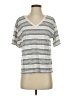 Gap Stripes Silver Short Sleeve T-Shirt Size XS - photo 1
