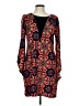 Aryeh 100% Polyester Print Orange Casual Dress Size L - photo 1