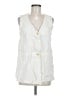 Max Studio Ivory Sleeveless Button-Down Shirt Size M - photo 1