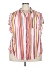 Torrid Stripes Pink Short Sleeve Blouse Size 3X Plus (3) - photo 1