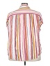 Torrid Stripes Pink Short Sleeve Blouse Size 3X Plus (3) - photo 2