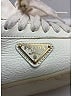 Prada Ivory Leather Low Top Sneakers Size EU 38 1/2 - photo 5