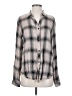 Thread & Supply 100% Viscose Plaid Gray Long Sleeve Blouse Size S - photo 1