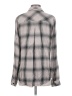Thread & Supply 100% Viscose Plaid Gray Long Sleeve Blouse Size S - photo 2