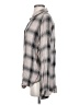 Thread & Supply 100% Viscose Plaid Gray Long Sleeve Blouse Size S - photo 5