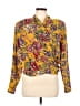Max Mara Floral Yellow Long Sleeve Blouse Size 10 - photo 1