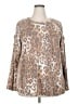 Now N Forever Animal Print Tan Pullover Sweater Size 2X - photo 1