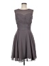 Unbranded Solid Gray Cocktail Dress Size 8 - photo 1