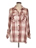 Como Vintage 100% Rayon Plaid Pink 3/4 Sleeve Blouse Size L - photo 1