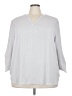 Maurices 100% Polyester Silver 3/4 Sleeve Blouse Size 3X - photo 1
