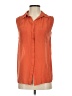 Vince. Orange Sleeveless Button-Down Shirt Size XS - photo 1