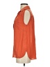Vince. Orange Sleeveless Button-Down Shirt Size XS - photo 5