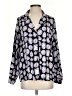 Assorted Brands 100% Polyester Print Purple Long Sleeve Blouse Size S - photo 1