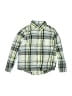 Janie and Jack 100% Cotton Plaid Green Long Sleeve Button-Down Shirt Size 4 - photo 1
