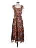Madewell 100% Polyester Paisley Brown Casual Dress Size 00 - photo 1
