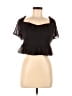 WAYF 100% Polyester Black Short Sleeve Top Size L - photo 1