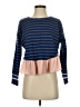 Deletta 100% Cotton Blue Long Sleeve Top Size XS - photo 1