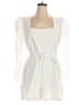 New York & Company Solid White Romper Size XL - photo 1
