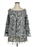 Hot In Hollywood 100% Polyester Silver 3/4 Sleeve Blouse Size XL - photo 1