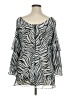 Hot In Hollywood 100% Polyester Silver 3/4 Sleeve Blouse Size XL - photo 2