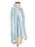 Lucky Brand Stripes Blue Long Sleeve Button-Down Shirt Size S - photo 4