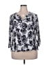 Fun2Fun 100% Rayon Silver 3/4 Sleeve Blouse Size 3X - photo 1